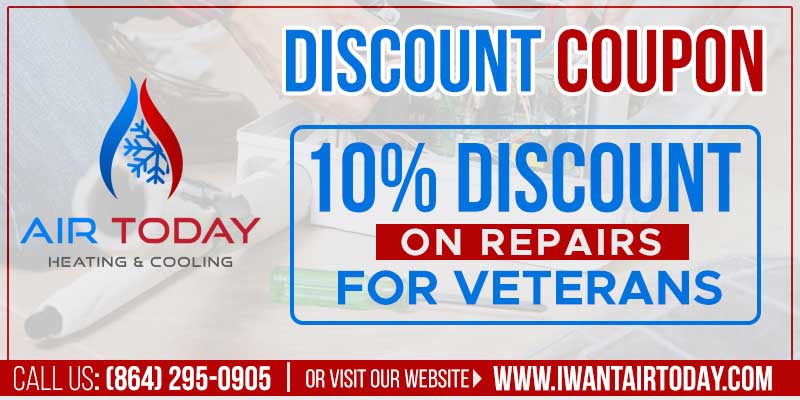 10 Percent Veterans Discount For HVAC Repairs In Greenville SC